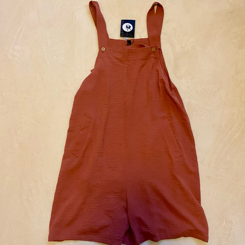 Boutique Textured Short Overalls